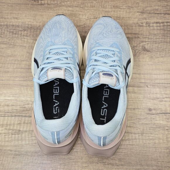 ASICS Novablast 3 Women’s Size 8.5 Blue Beige Running Shoes (1012B492) - Picture 5 of 9